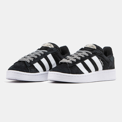 Кроссовки Adidas Campus 00s Black White Rope Laces (Черный) - фото 2 