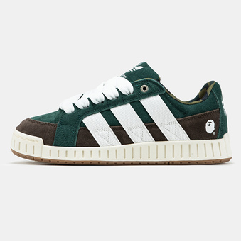 Кеди Adidas LWST x Bape Dark Green Brown White