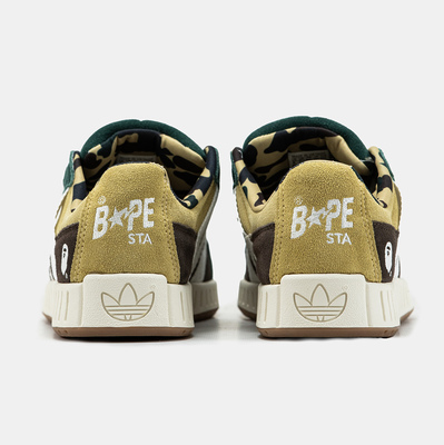 Кеды Adidas LWST x Bape Green Brown White (Коричневый) - фото 4 