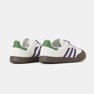 Кеды Adidas Samba Off White Core Purple Green Brown (Белый) - фото 4 