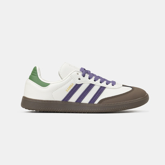 Кеды Adidas Samba Off White Core Purple Green Brown