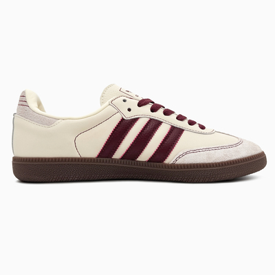 Кеди Adidas Samba OG Wonder White Maroon (Бежевий) - фото 4 