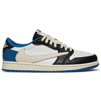 Кроссовки Air Jordan 1 x Travis Scott x Fragment Design Retro Low Military Blue