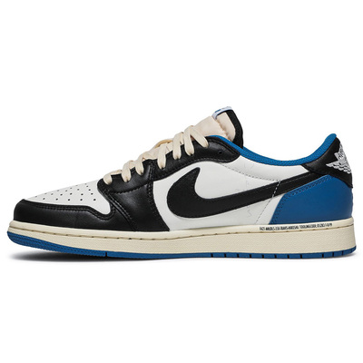 Кроссовки Air Jordan 1 x Travis Scott x Fragment Design Retro Low Military Blue DM7866-140 (Синий) - фото 3 