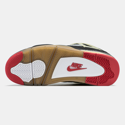 Кросівки Air Jordan 4 Retro Black Red Grey (Чорний) - фото 6 