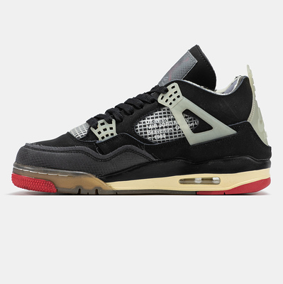 Кросівки Air Jordan 4 Retro Black Red Grey (Чорний) - фото 4 