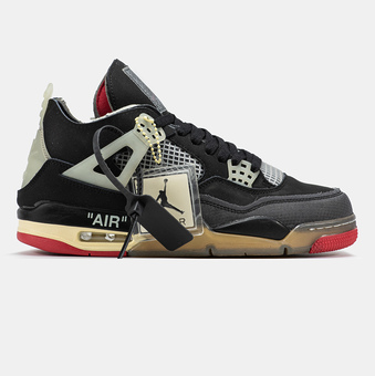Кроссовки Air Jordan 4 Retro Black Red Grey