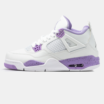 Кросівки Air Jordan 4 White Purple (Білий) - фото 4 