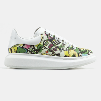Кроссовки Alexander McQueen Oversized Graffiti White Multicolor
