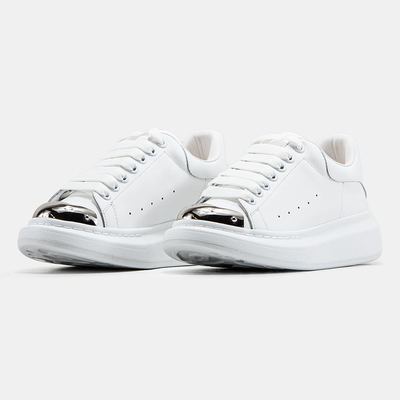 Кросівки Alexander McQueen з металевим носком White Metal (Білий) - фото 2 