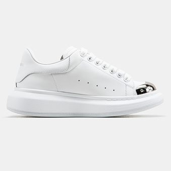 Кроссовки Alexander McQueen с металлическим носком White Metal