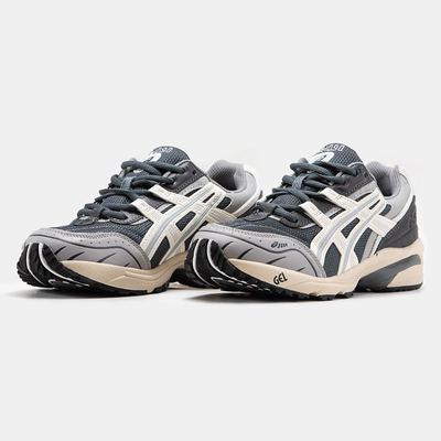 Кроссовки Asics Gel-1090 Grey Cream Black (Серый) - фото 2 
