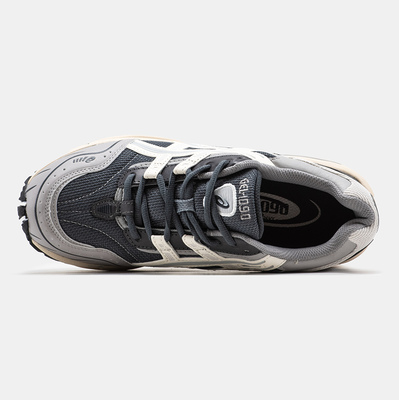 Кроссовки Asics Gel-1090 Grey Cream Black (Серый) - фото 3 