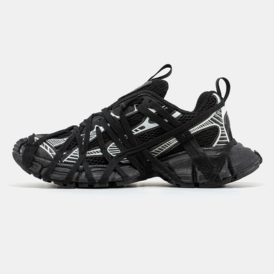 Кросівки Balenciaga 3XL Extreme Lace Black White (Чорний) - фото 4 