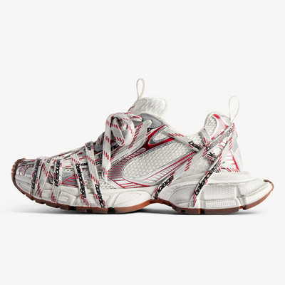 Кроссовки Balenciaga 3xl Extreme Laces Logo Beige Grey Red Brown 825597W3XHL2162 (Бежевый) - фото 3 