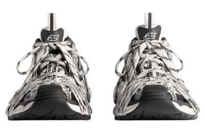 Кроссовки Balenciaga 3xl Extreme Laces Logo White / Black 825597W3XHL9010 (Белый) - фото 3 