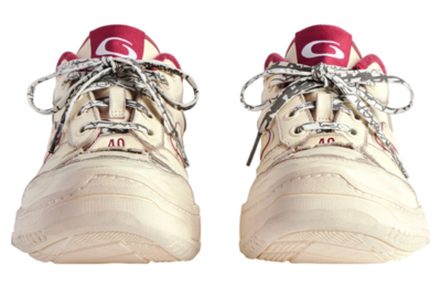 Кросівки Balenciaga Hamptons Medium Off White Red (Білий) - фото 4 