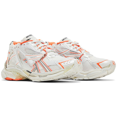 Кросівки Balenciaga Runner Eggshell Neon Orange 677403W3RBM9770 (Помаранчевий) - фото 2 