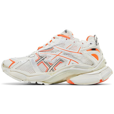 Кросівки Balenciaga Runner Eggshell Neon Orange 677403W3RBM9770 (Помаранчевий) - фото 3 