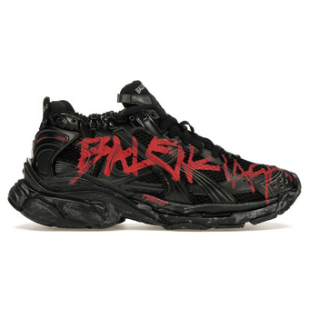 Кросівки Balenciaga Runner Graffiti Black Red Mesh Nylon