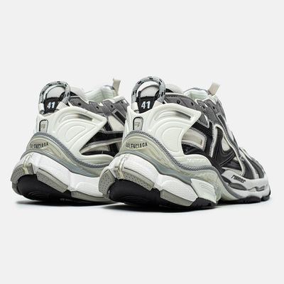 Кроссовки Balenciaga Runner Nylon Grey White Black (Серый) - фото 4 