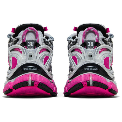 Кросівки Balenciaga Runner Pink Silver Black 772767W3RBW9155 (Рожевий) - фото 4 