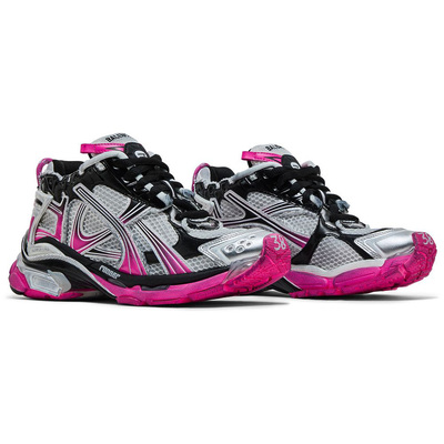 Кросівки Balenciaga Runner Pink Silver Black 772767W3RBW9155 (Рожевий) - фото 2 