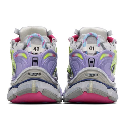 Кроссовки Balenciaga Runner Trainer Grey Multicolor 772767W3RMU1745 (Голубой) - фото 3 