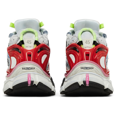 Кроссовки Balenciaga Runner White Red Blue Pink (Белый) - фото 4 