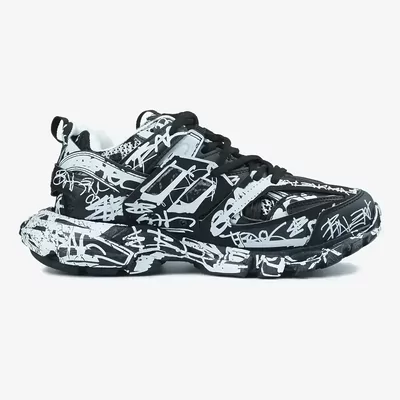 Кросівки Balenciaga Track Graffiti Black White (Білий) - фото 5 