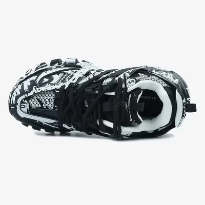 Кросівки Balenciaga Track Graffiti Black White (Білий) - фото 3 