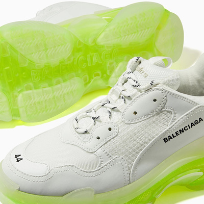 Кросівки Balenciaga Triple S Clear Sole White Fluo Yellow 541624W2FR19073 (Білий) - фото 4 
