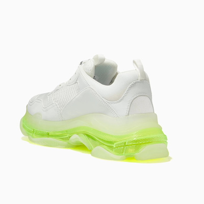 Кросівки Balenciaga Triple S Clear Sole White Fluo Yellow 541624W2FR19073 (Білий) - фото 3 