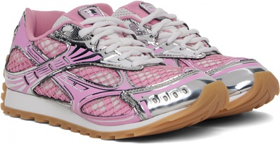 Кросівки Bottega Veneta Orbit Pink & Silver (Рожевий) - фото 2 