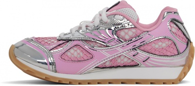Кросівки Bottega Veneta Orbit Pink & Silver (Рожевий) - фото 3 