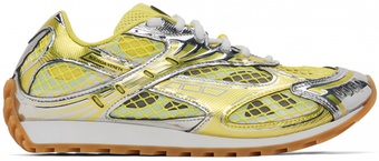 Кросівки Bottega Veneta Orbit Silver & Yellow