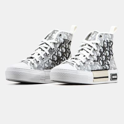 Кроссовки Dior B23 High Top Logo Oblique (Серый) - фото 2 