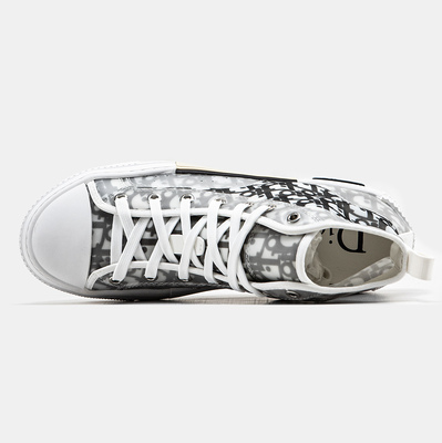 Кроссовки Dior B23 High Top Logo Oblique (Серый) - фото 3 