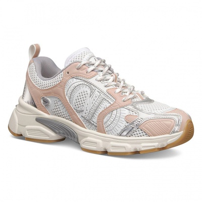 Кросівки Dior Chrono Sneaker White Mesh with Nude (Бежевий) - фото 2 