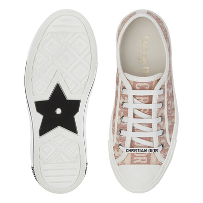 Кеды Dior Walk’n’Dior Oblique Embroidered Cotton Nude KCK211OBE-S21U (Розовый) - фото 4 