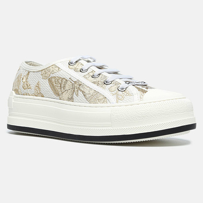Кросівки Dior Walk n Dior Platform White Grey Platform Gold Butterfly (Білий) - фото 2 
