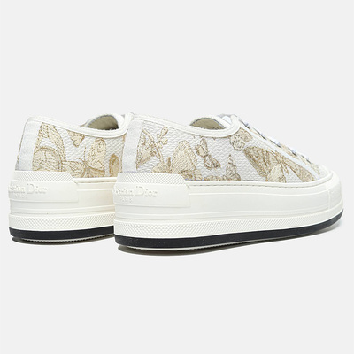 Кросівки Dior Walk n Dior Platform White Grey Platform Gold Butterfly (Білий) - фото 4 