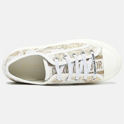 Кросівки Dior Walk n Dior Platform White Grey Platform Gold Butterfly (Білий) - фото 3 
