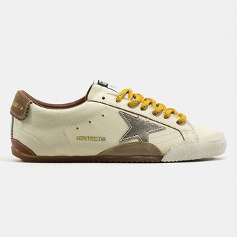 Кеди Golden Goose Superstar True-Star Low White Gold Brown