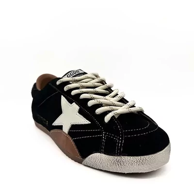 Кросівки Golden Goose True Star Velvet Black Brown White (Чорний) - фото 2 