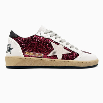 Кросівки Golden Goose Wmns Ball Star Bordeaux Glitter