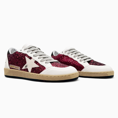 Кросівки Golden Goose Wmns Ball Star Bordeaux Glitter GWF00117 F006123 40495 (Бордовий) - фото 2 