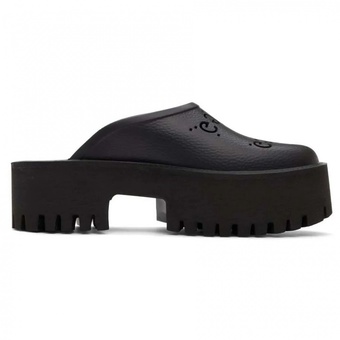 Шлепанцы Gucci Platform Perforated G 'Black'