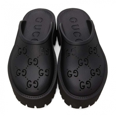 Мюлі Gucci Platform Perforated G 'Black' 663577-JFB00-1000 (Чорний) - фото 4 