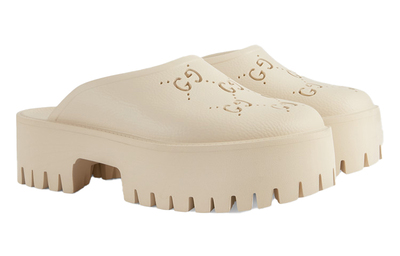 Мюлі Gucci Platform Perforated G 'White Rubber' 663577-JFB00-9022 (Білий) - фото 2 